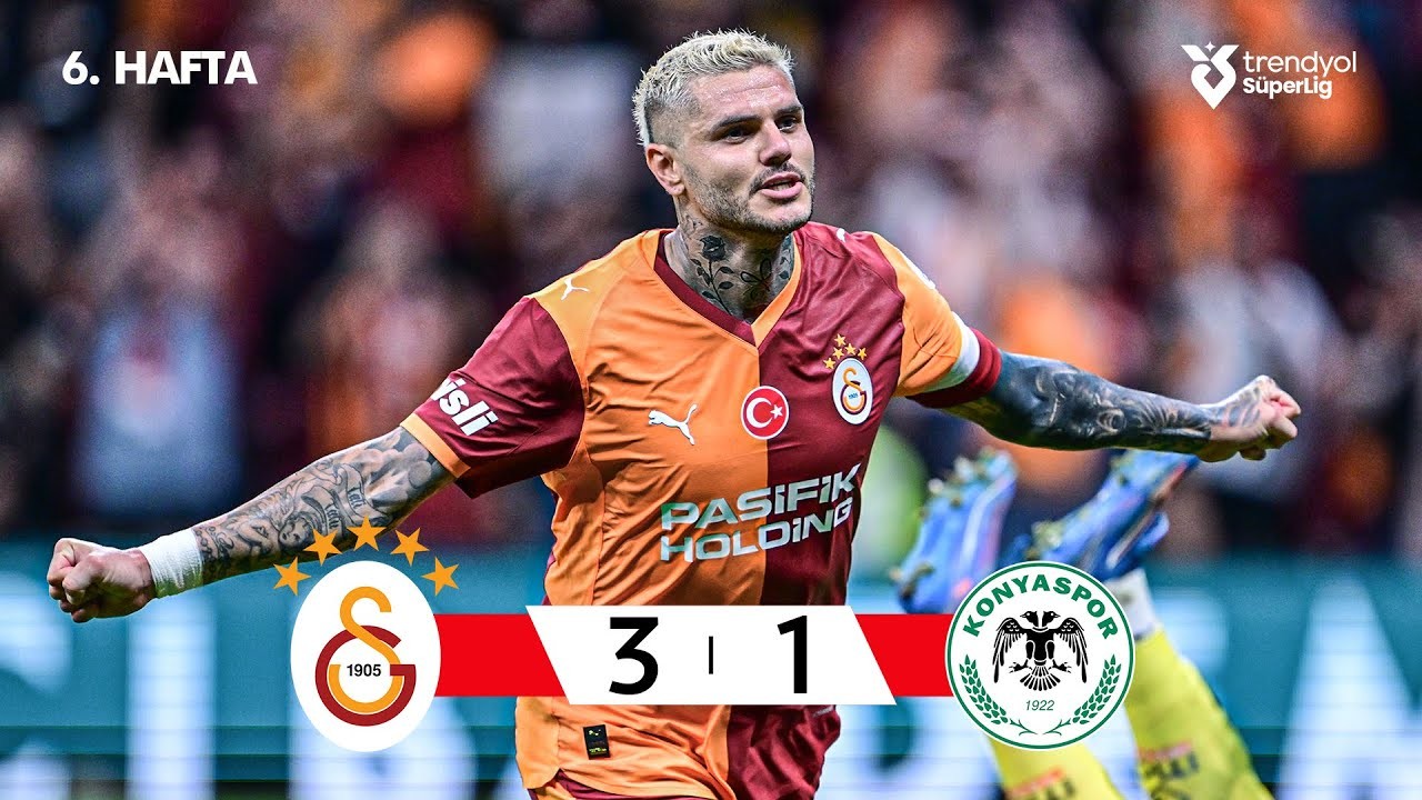 #ไฮไลท์ฟุตบอล [ กาลาตาซาราย 3 - 1 คอนยาสปอร์ ] ตุรกี ซุปเปอร์ลีก 2025/23.9.68